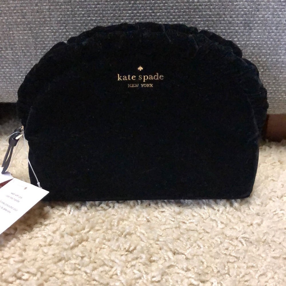 Kate Spade Velvet Cosmetic Bag